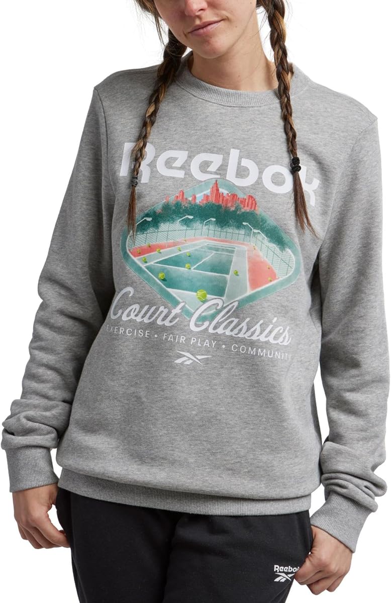 Reebok Women's Court Sport French Terry Crew