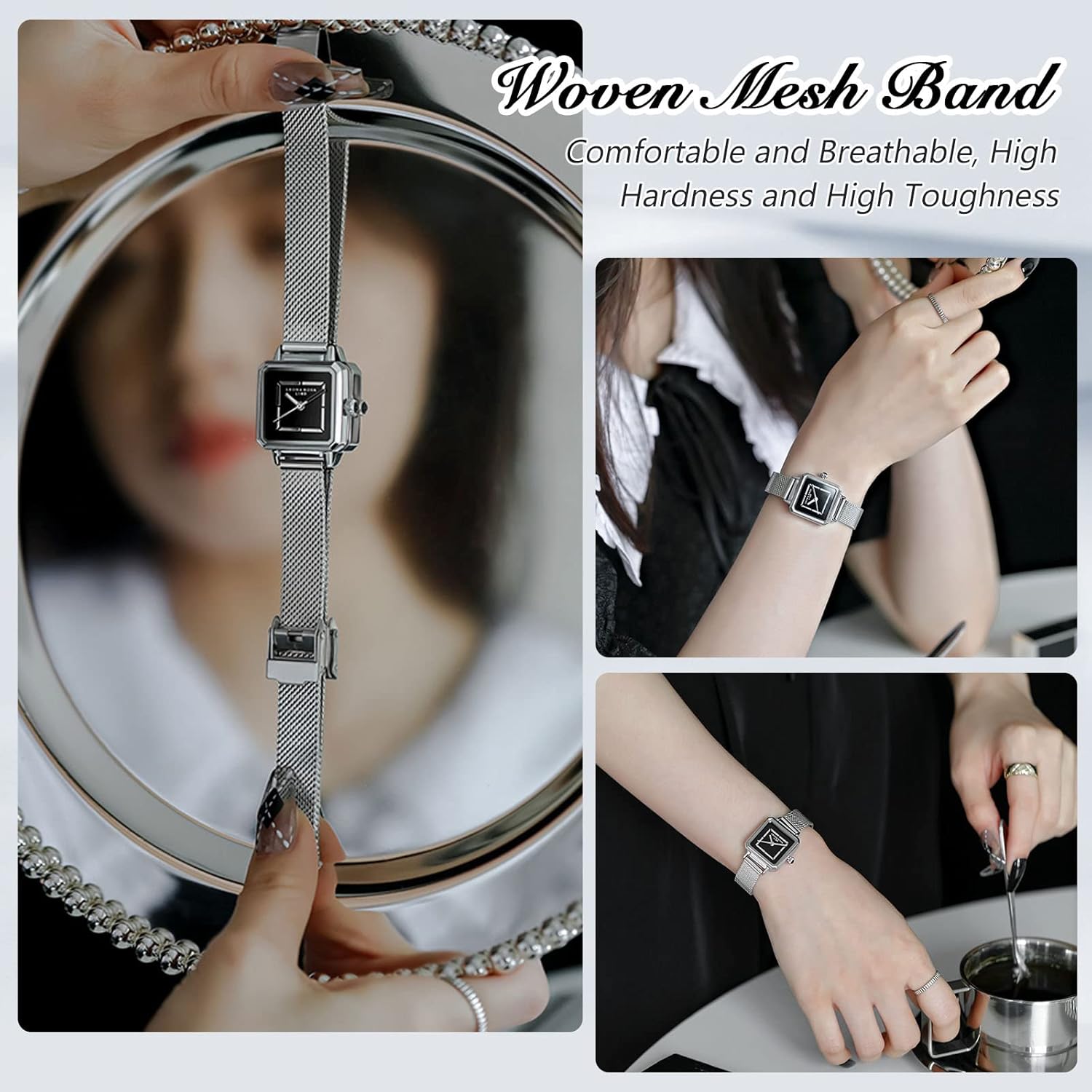 RORIOS Fashion Orologi da Donna Orologio Analogico al Quarzo con Cinturino in Pelle Orologi da Polso Impermeabile Quadrati RORIOS Fashion Orologi da Donna Orologio Analogico al Quarzo con Cinturino in Pelle Orologi da Polso Impermeabile Quadrati