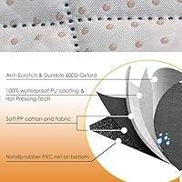 Vista 3 de Honest - Fundas de asiento de coche para perro, funda de asiento de perro con solapa lateral para automóviles, camiones y SUV, funda impermeable