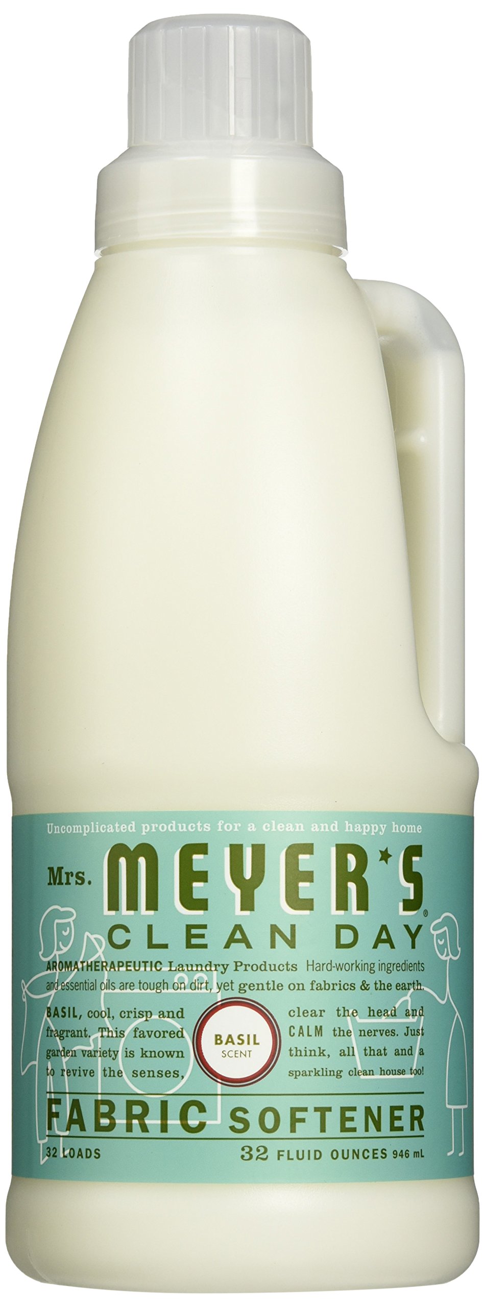 Mrs. MEYER'SMrs. Meyer's Clean Day Fabric Softener, Basil, 32 oz-2 pk