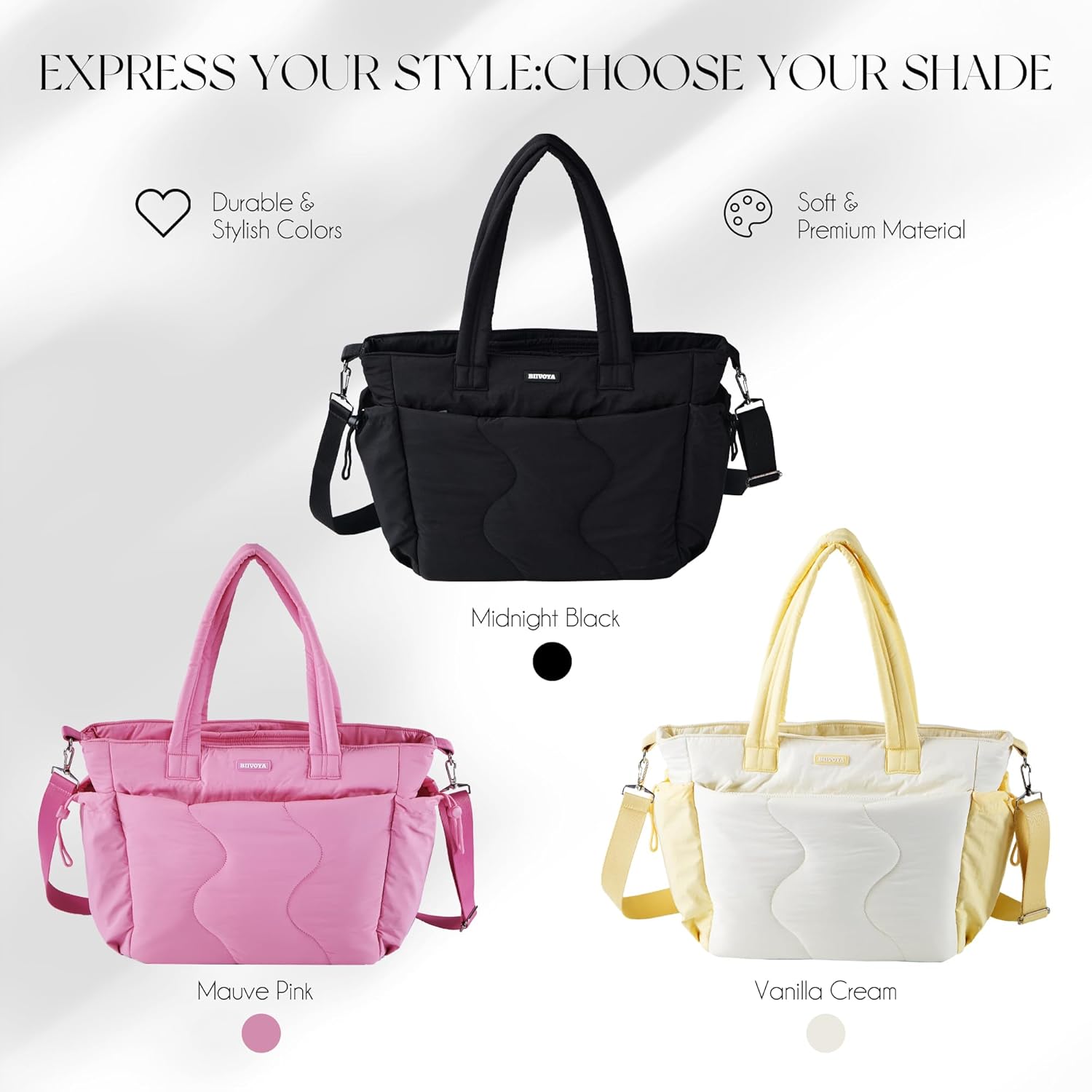 Ultra-Loft Puffy Tote: Lightweight 15.6" Laptop Bag, Curved Quilted Work Travel Bag with Matching Wristlet | Ultra-Loft Tech, Cushioned Soft Base, Wet/Dry Isolation, Sprint-Ready Handle, Featherlight 1.3lbs - Image 9