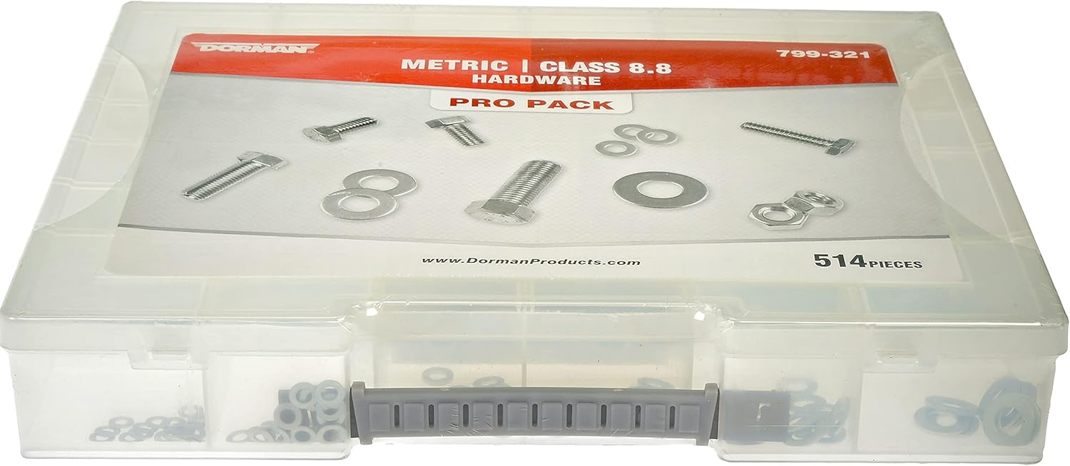 Dorman 799-321 Class 8/8.8 Metric Hardware Value Pack- 32 Sku's, 514 Piece Universal Fit