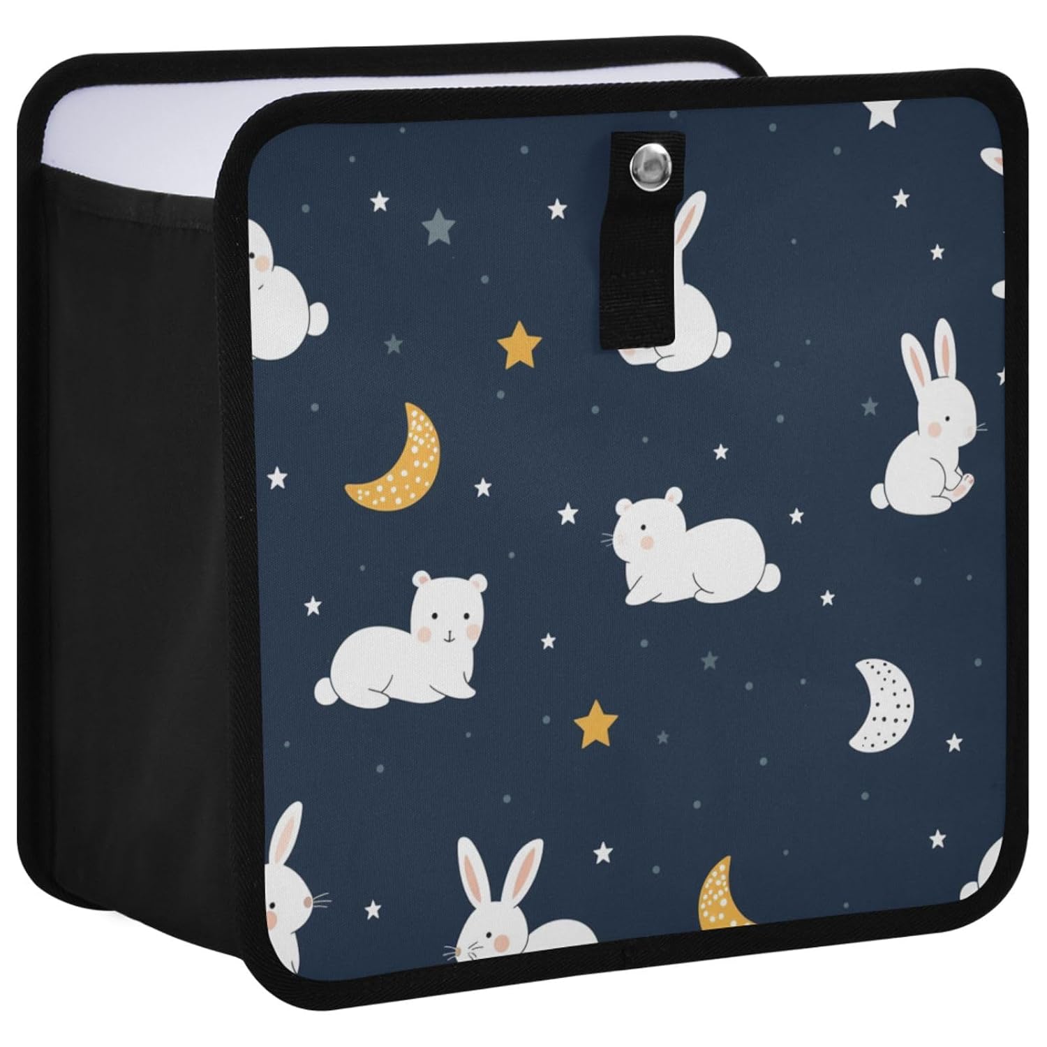 Rabbits Bears Star Moon Car Trash Can, Foldable Hanging Car Trash Bag, Small Waterproof Car Accessories Garbage Bin