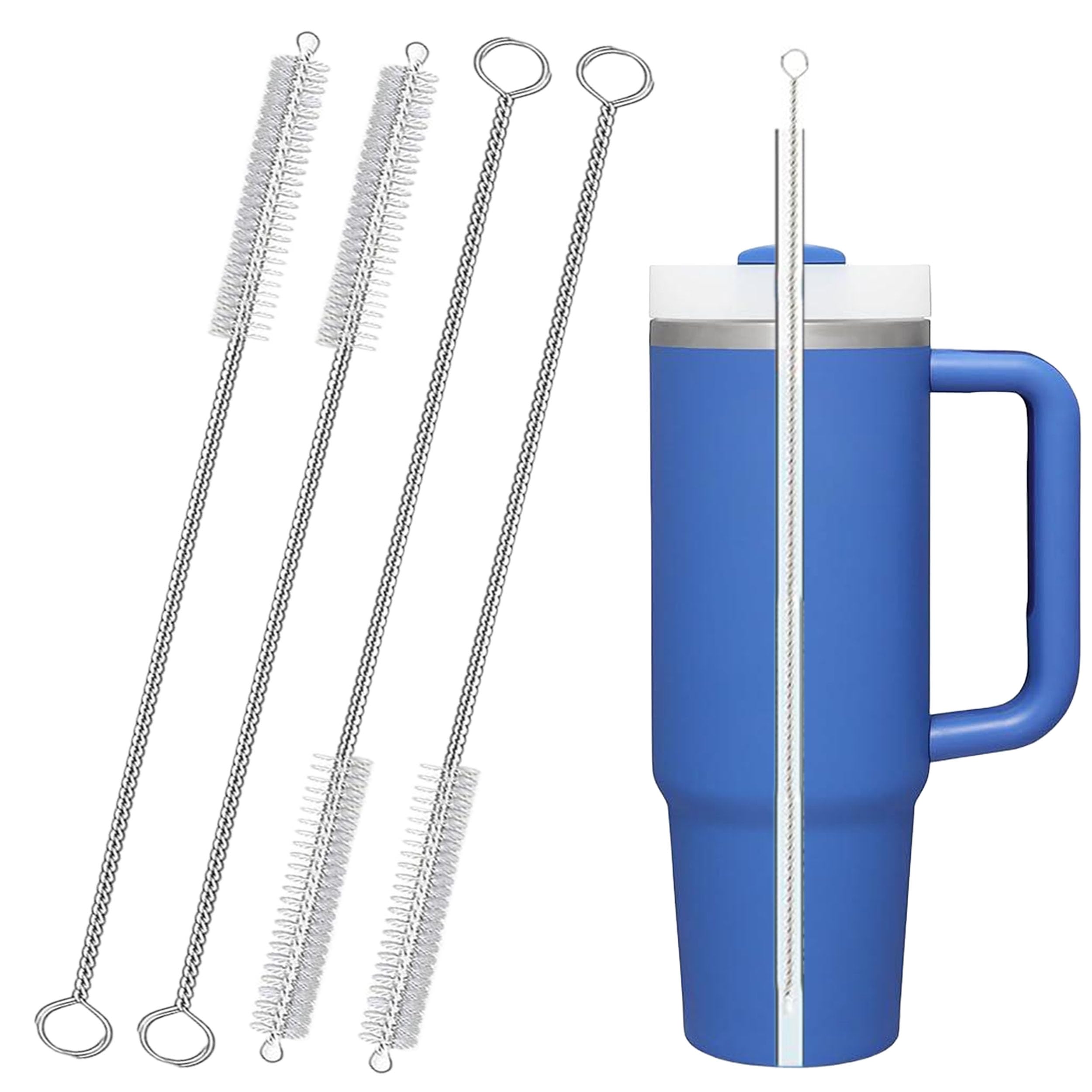 Cidyaust Clear Straw Cleaner Brush For Stanley Cup,10 Inch Straw Brush For 40Oz 30Oz 20 Oz Stanley Mugs,Stanley Straw Cleaner For Various Straws,Baby Bottles,Water Bottles And Hummingbird Feeders(4Pack).