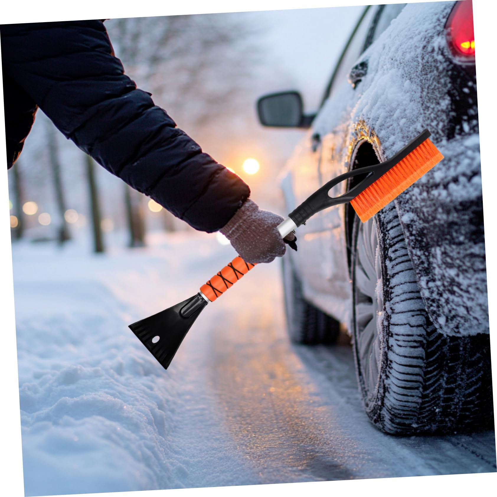 ABOOFAN 2pezzi Raschietto per Neve Resistente per Parabrezza e Finestrini Auto Raschietto per Ghiaccio Estensibile Dispositivo per Rimozione della Neve