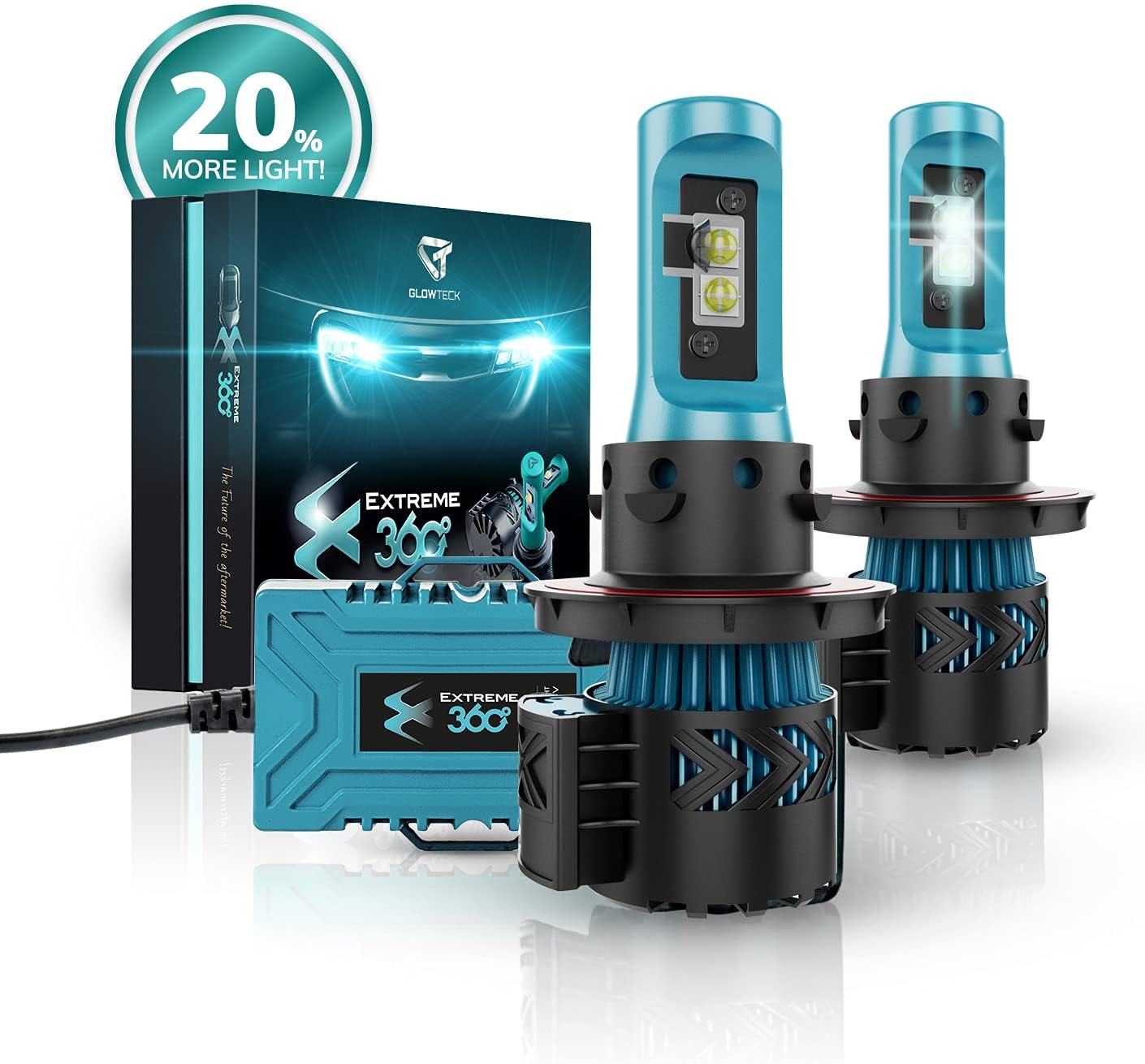 H13/9008 LED Headlight Bulbs Conversion Kit - CREE XHP50 Chip 12000 Lumen/Pair 6K Extremely Bright 68w Cool White 6500K for Bright & Greater Visibility