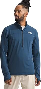 Amazon.com: The North Face Men's Sunriser ¼ Zip, Shady Blue