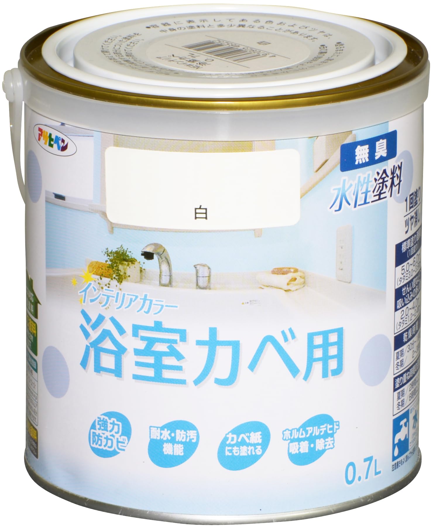 Amazon | アサヒペン 塗料 ペンキ 水性 インテリアカラー 浴室カベ用