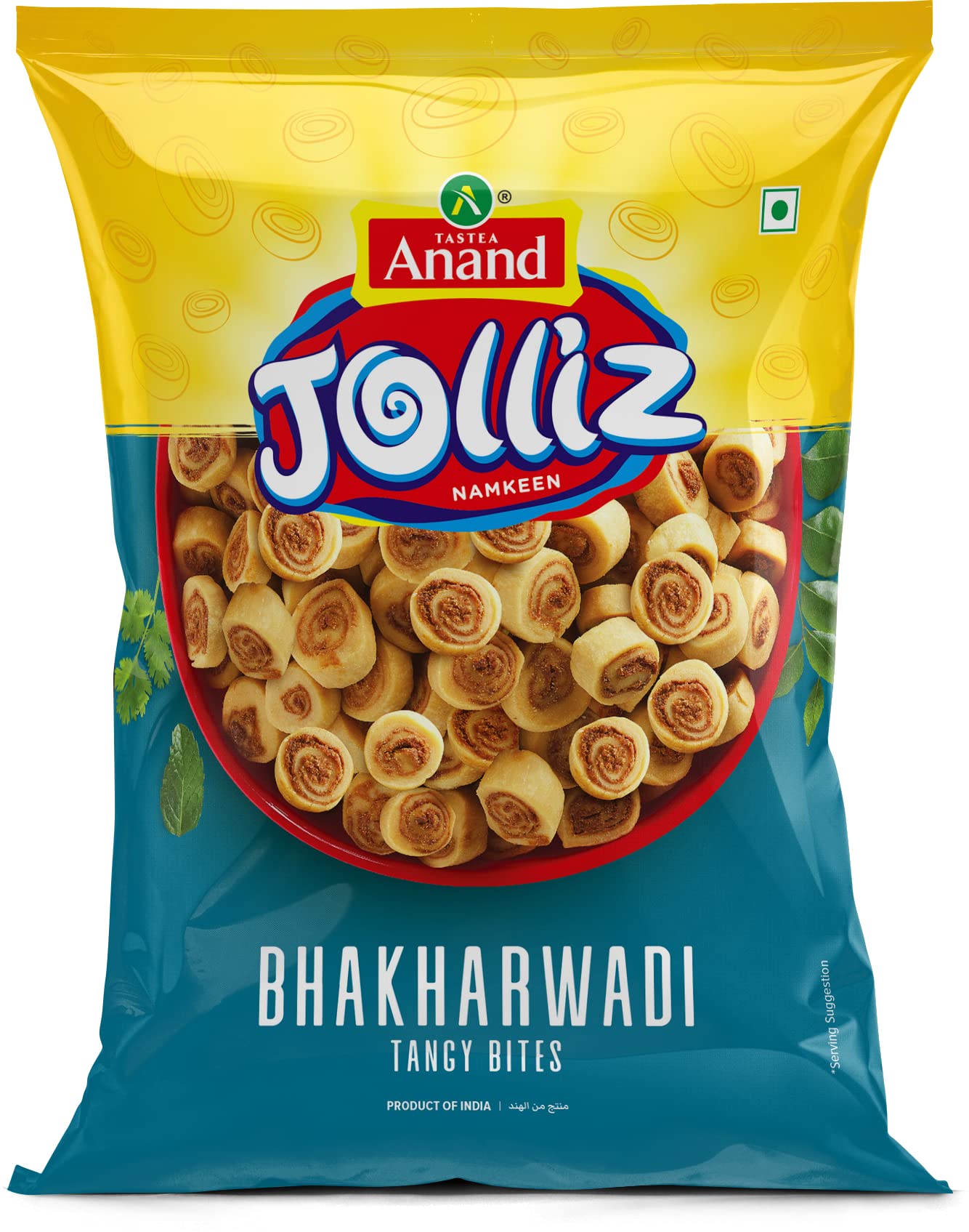 TASTEA Anand Jolliz namkeen Bhakharwadi | Ready To Eat Snack | Indian Snack | Chai Time Namkeen | 200 gm each | Pack of 2