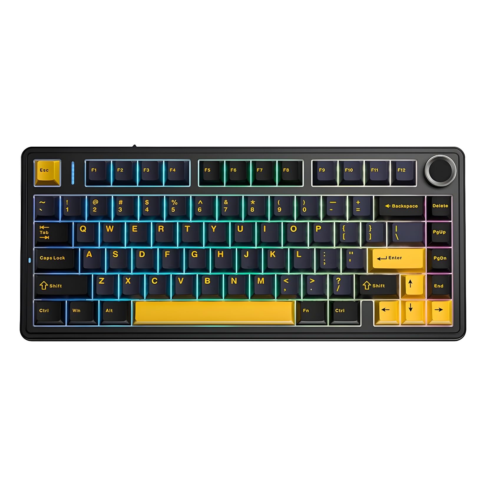 Aula F75 Mécanique RGB TKL Reaper Switch Wireless Macroller Clavier Hot Swap Noir