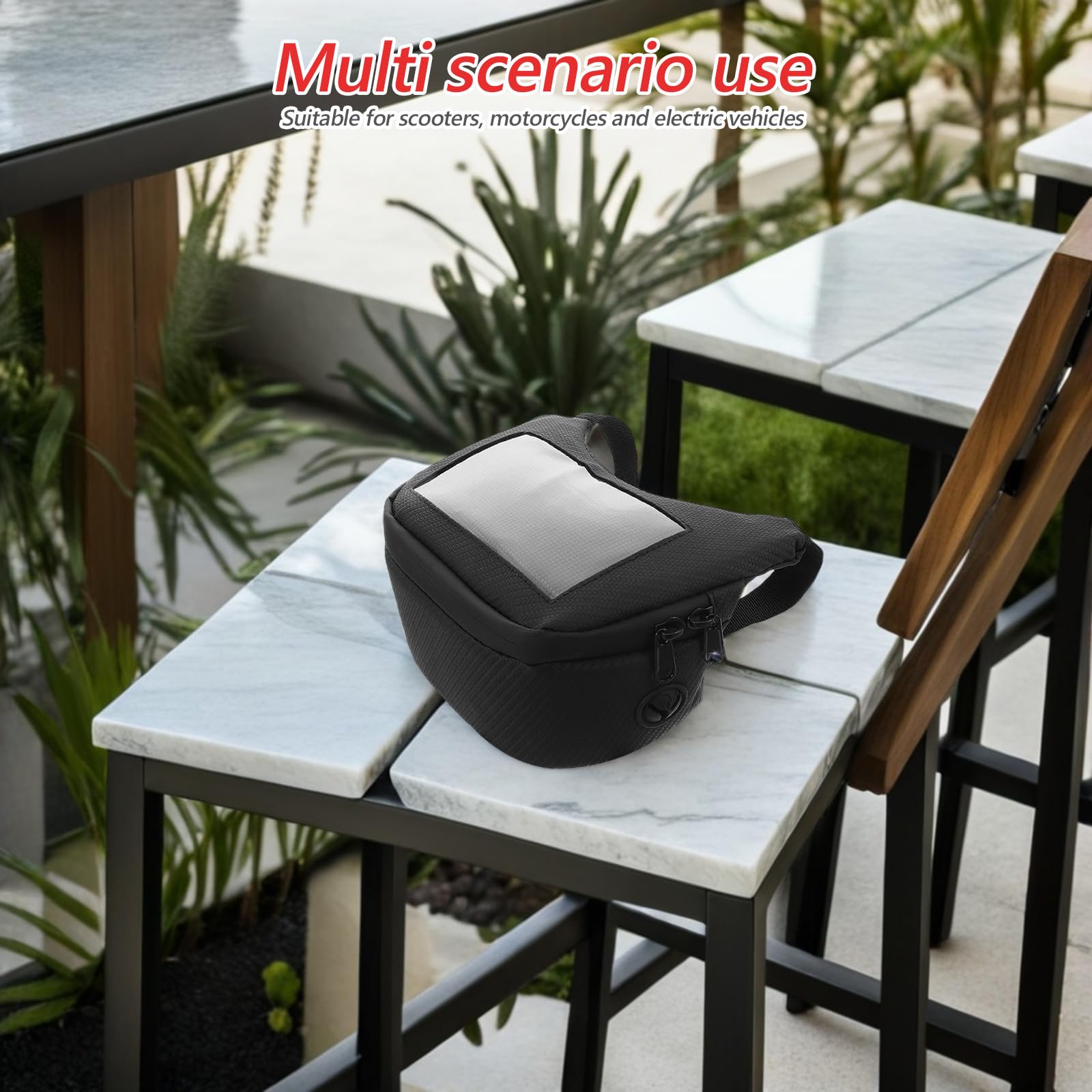 Sacoche Grosse Capacité Étanche pour Scooter et Moto de Guidon