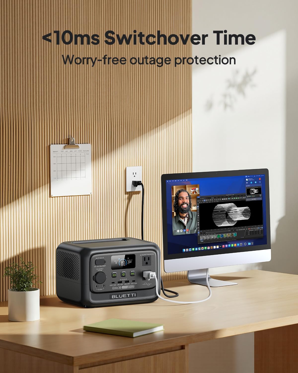 BLUETTI Solar Generator Elite 30 V2, 288Wh LiFePO4 Battery Backup 600W,AC Outlets (Power Lifting 1500W), 0-100% in 70 Min, for Camping, Road Trip, Outage (Solar Panel Optional) - Image 7