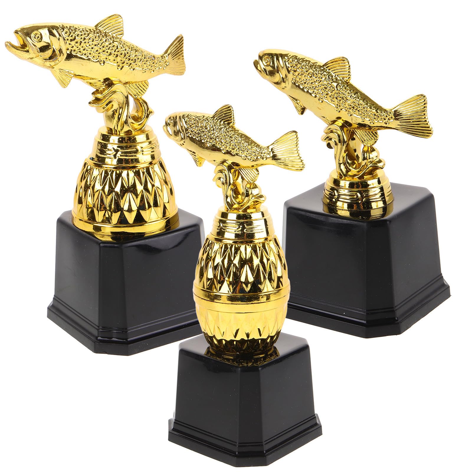 LIFKOME 3 Piezas Mini Trofeo de Competición Forma de Pesca