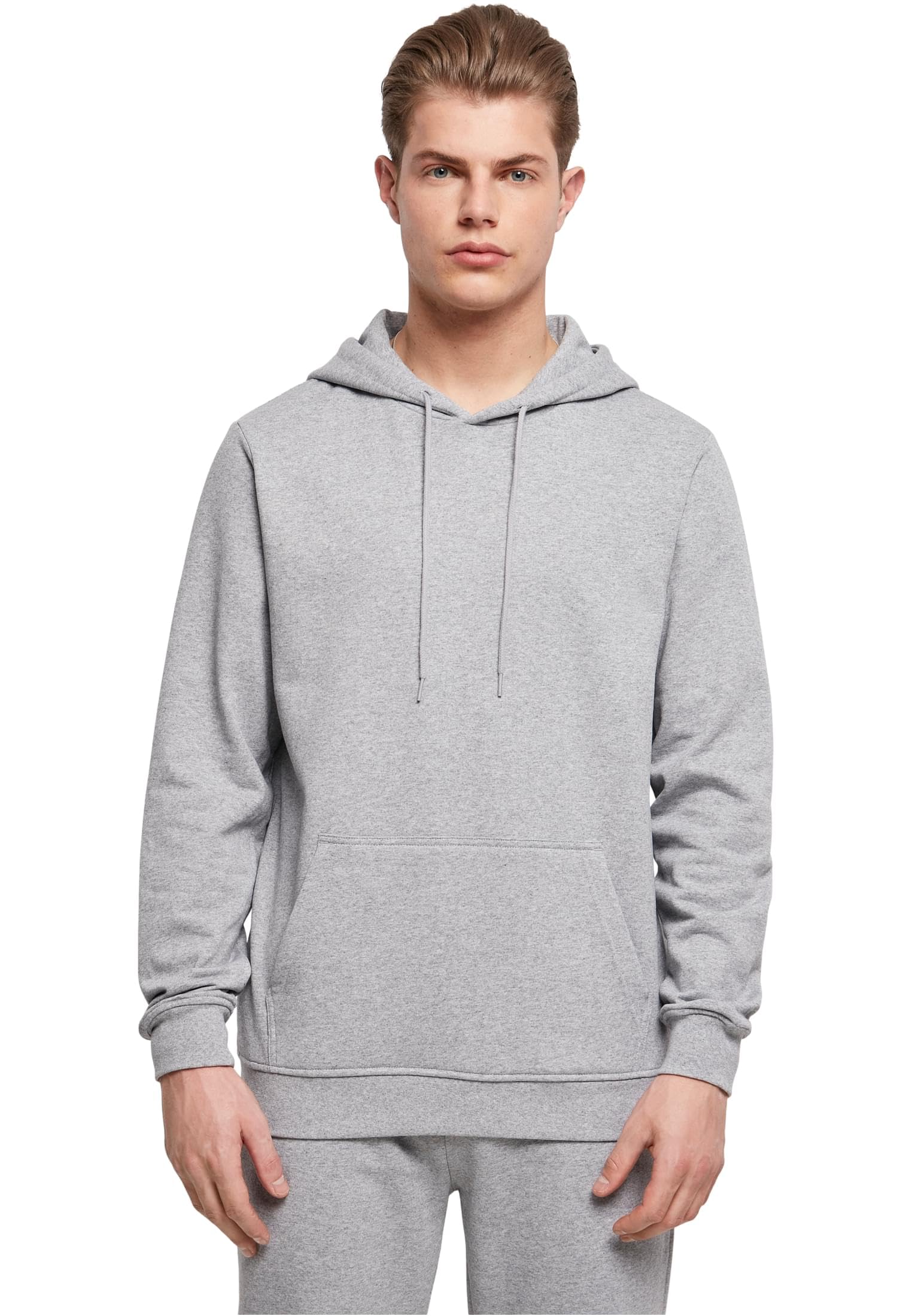 Build Your Brand Mens Basic Hoody Sweatshirt, Heather Grey, 5XL UK