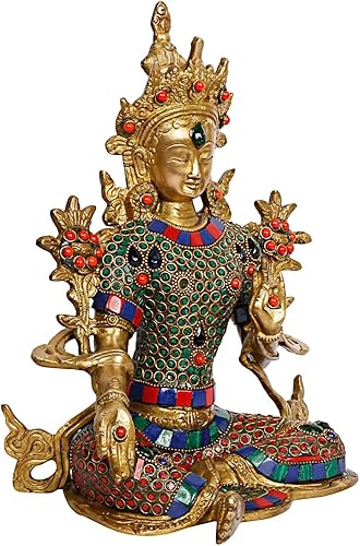 Miniatura 3 de Liv - Estatua de Buda de latón para decoración del hogar, decoración de Pascua, diosa tibetana, Devi, Tara, buddihismo, ídolo, estatuas grandes de