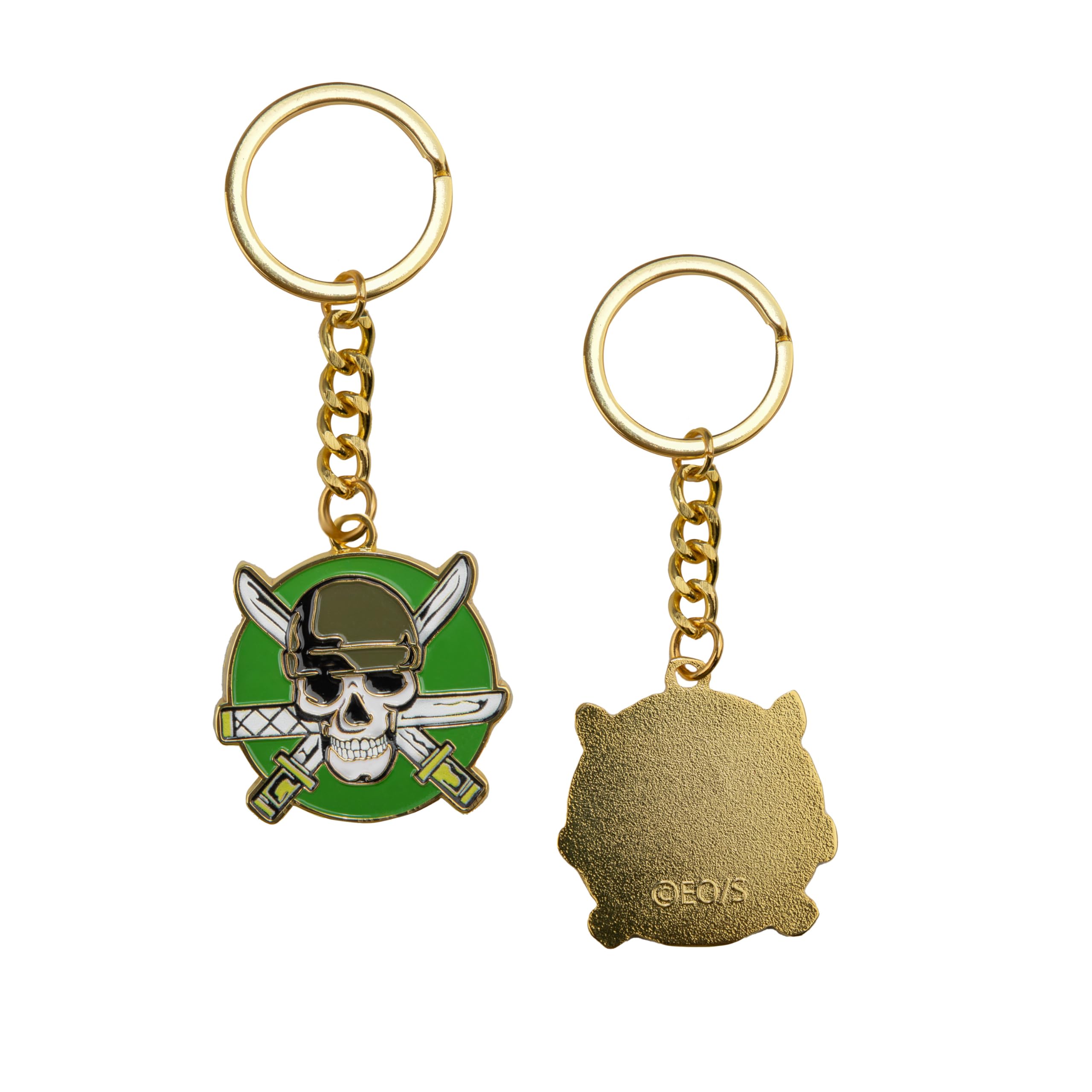 One Piece Unisex Kids Green/Gold Keychain Zoro | Acotis