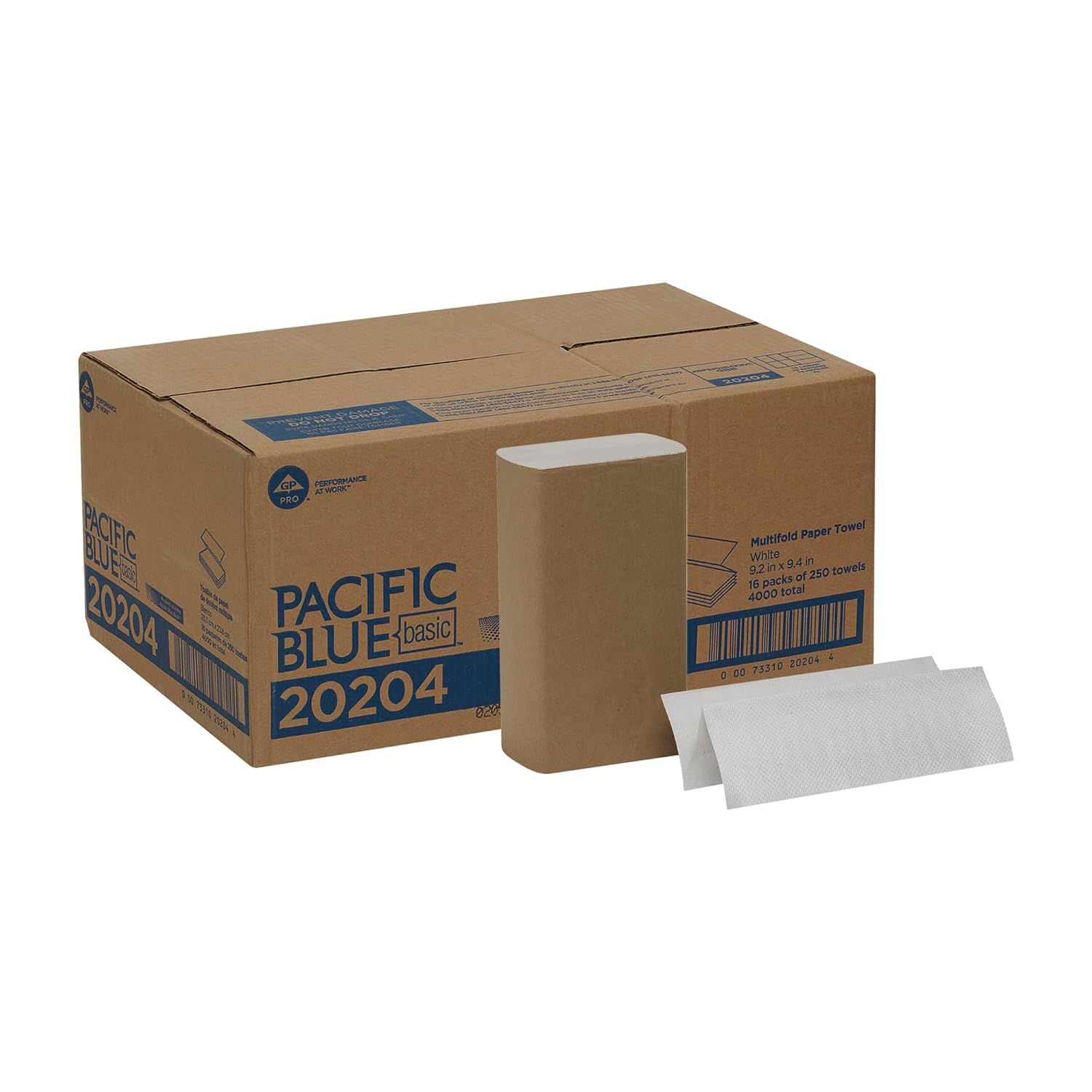Pacific Blue Basic Multifold Paper Towels Previously Branded Acclaim by GP PRO Georgia-Pacific White 20204 250 Towels Per