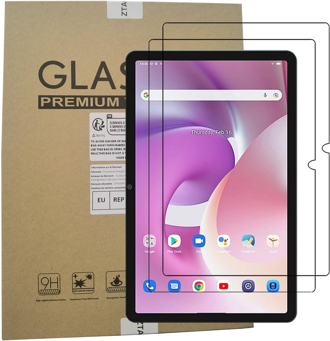 ZTAOOPOU(2 Pieces Tempered Glass for MARVUE Pad M25 (10.1") HD Transparent Screen Protector Film Screen Protector MARVUE Pad M12 Tempered Glass