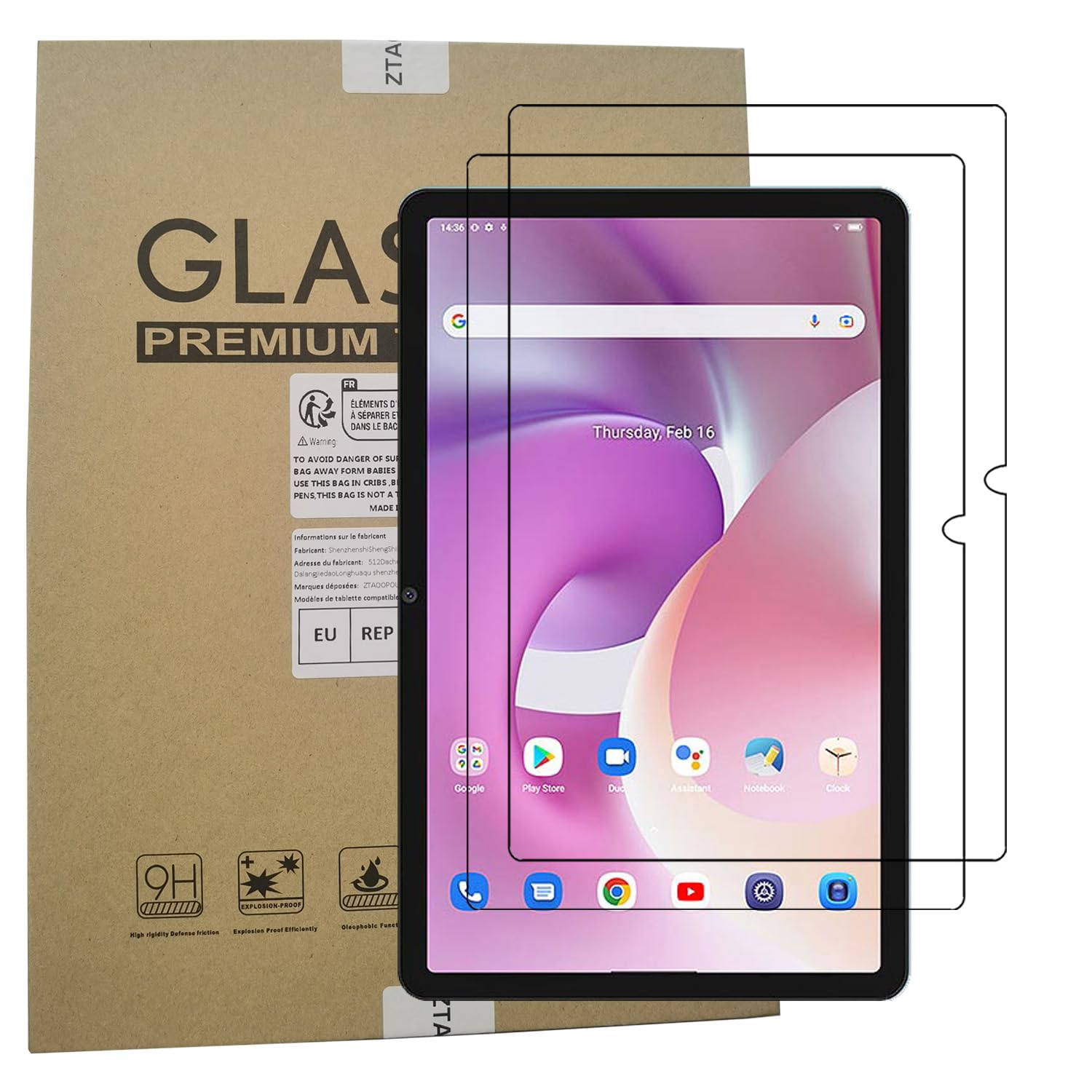 ZTAOOPOU(2 Pieces Tempered Glass for MARVUE Pad M25 (10.1") HD Transparent Screen Protector Film Screen Protector MARVUE Pad M12 Tempered Glass