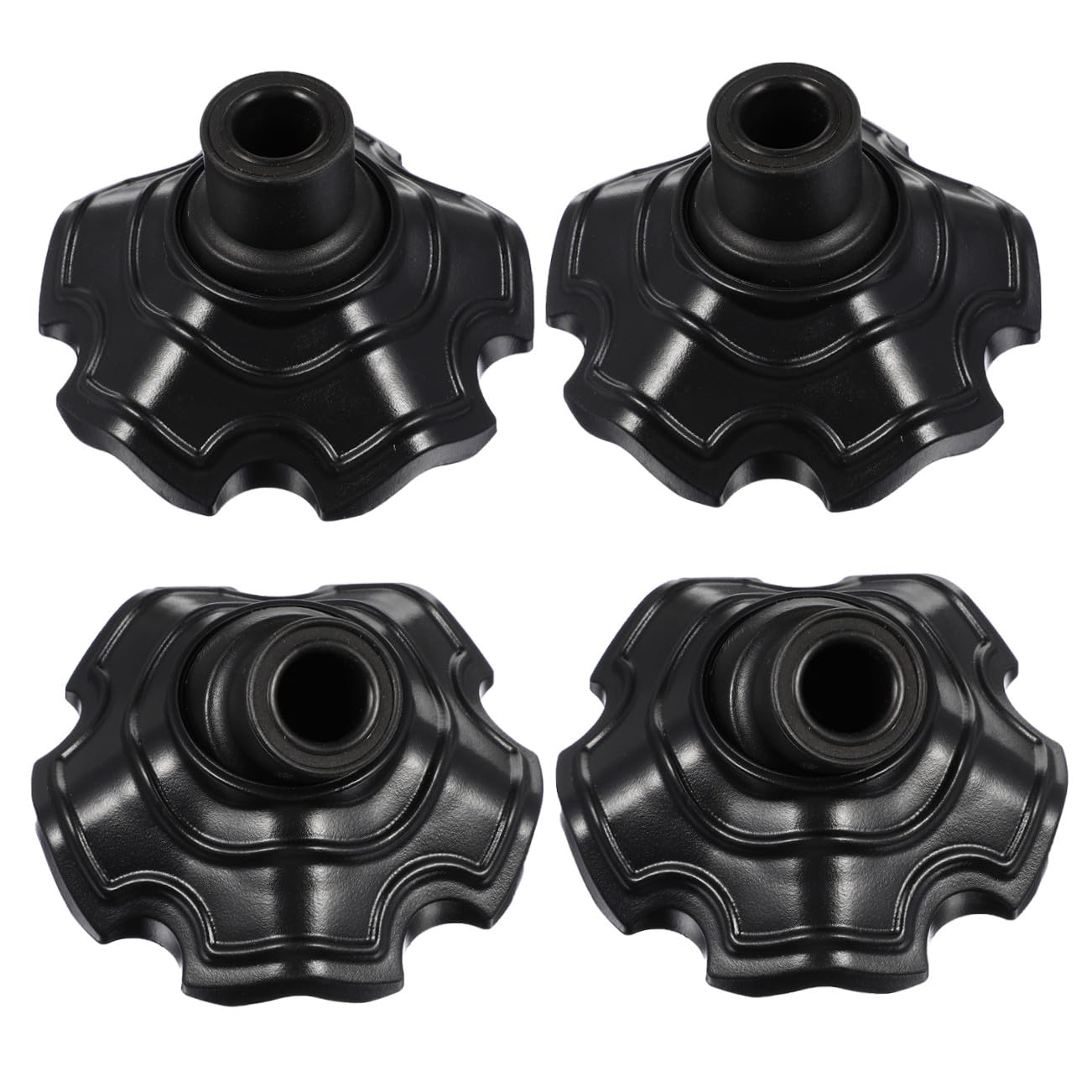 Tapones para Patas de Silla de Camping Negros, Plástico 4 Piezas | Forma de Aletas de Rana, Agarre Firme y Reforzado, para Mesa y Silla en Barbacoa y Camping