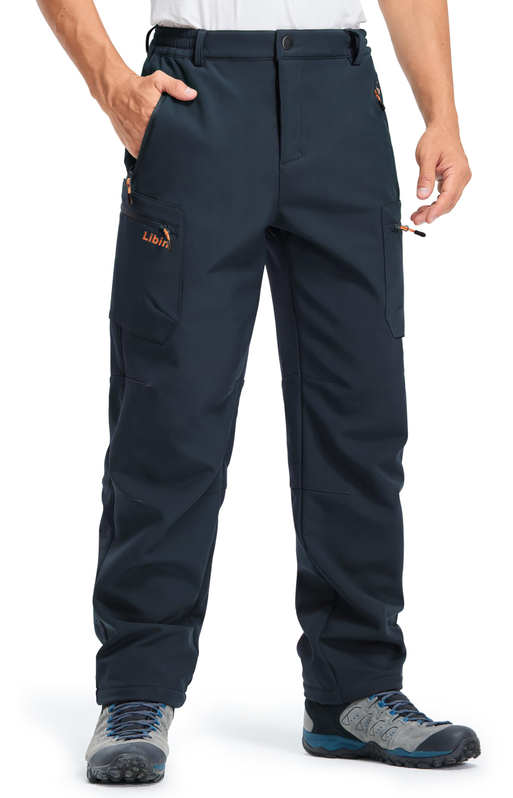 Libin Pantalones Trekking Hombre Senderismo Impermeables Termico Softshell Ski Invierno Esquí