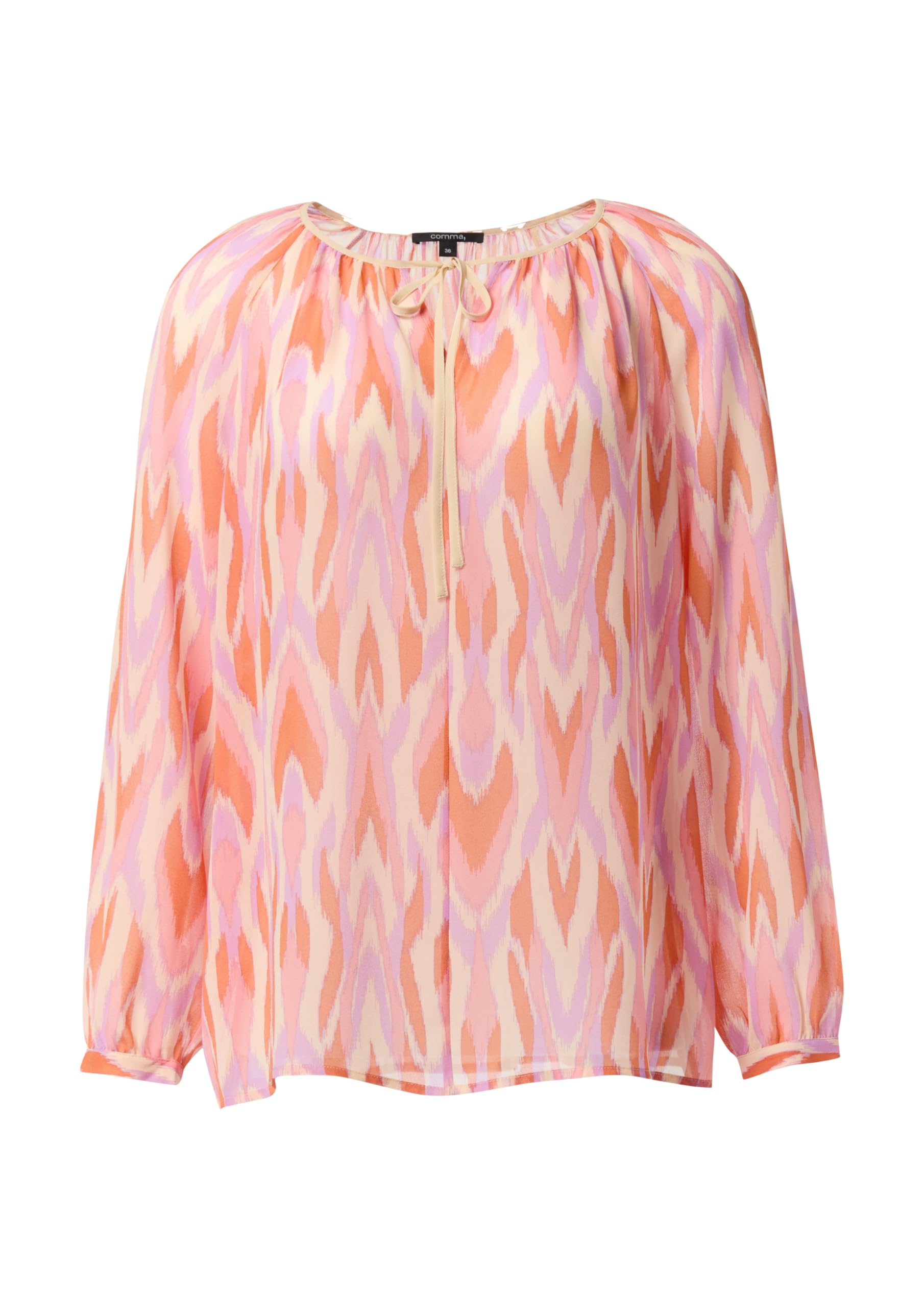 COMMA Chiffonbluse mit Allovermuster