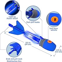 Vista 4 de Paquete de arquero Zing HyperStrike FireTek, arco con iluminación y flechas Zonic con silbato luminoso, dispara flechas a más de 60 metros, juego al