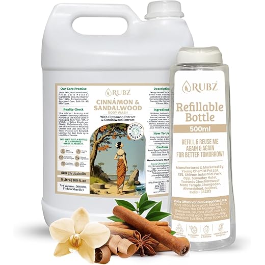 Rubz Cinnamon Sandalwood Body Wash 5L 5 L