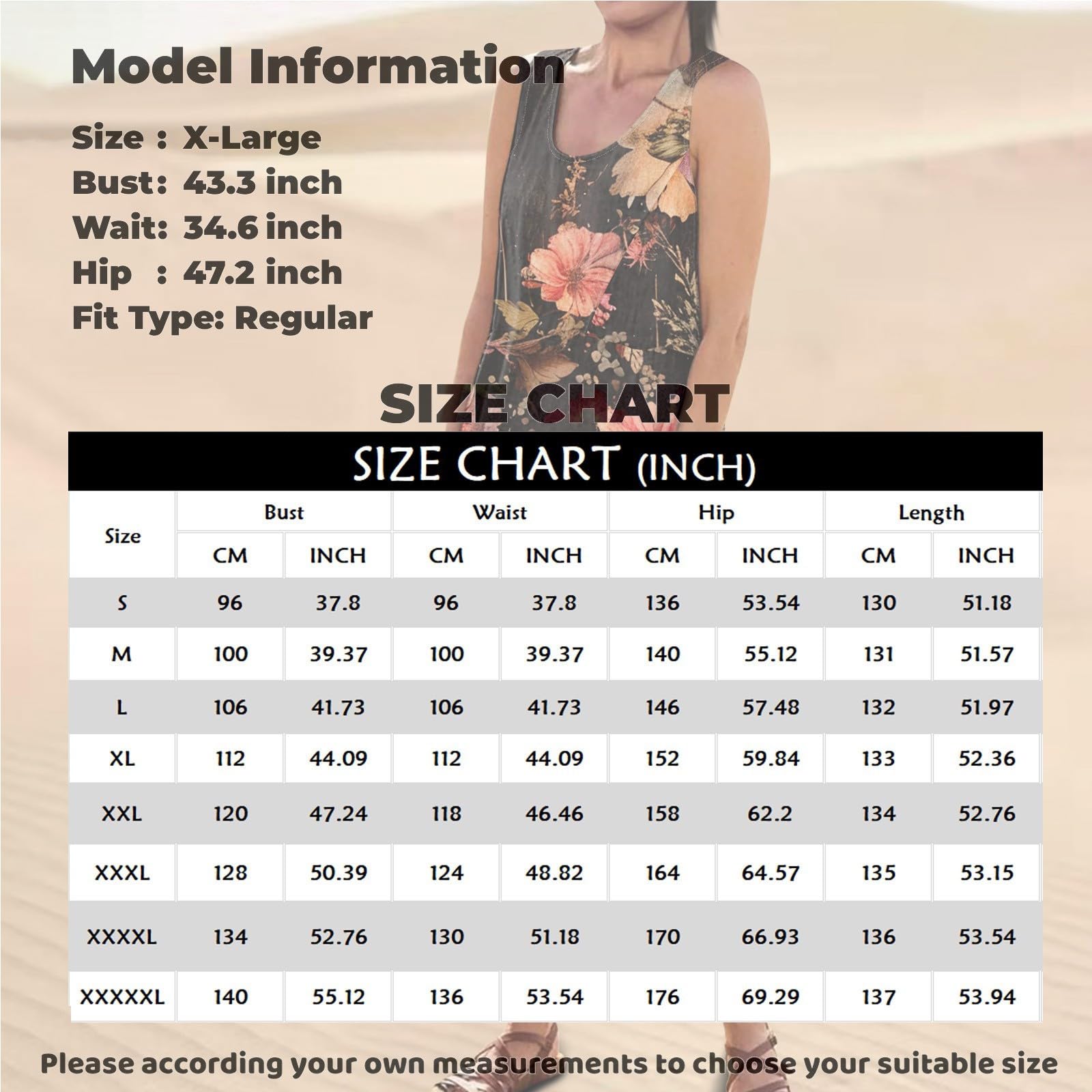 Femme Robe Longue Imprimé Floral Maxi Robe Bohème avec Poches sans Manches Grande Taille Pas Cher Chic éLégant Robe Fluide Tailles S à 3XL