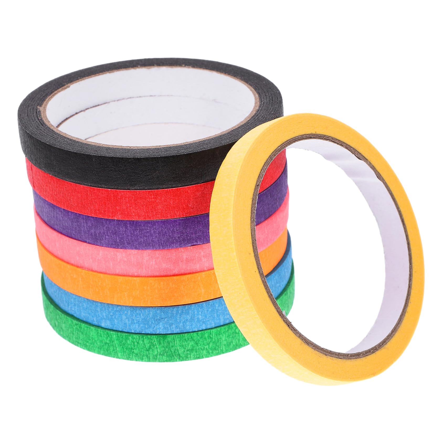 KICHOUSE 8 Rolls Masking Tape in 8 DIY Artist Tape for Painting Rolls for Craft Home