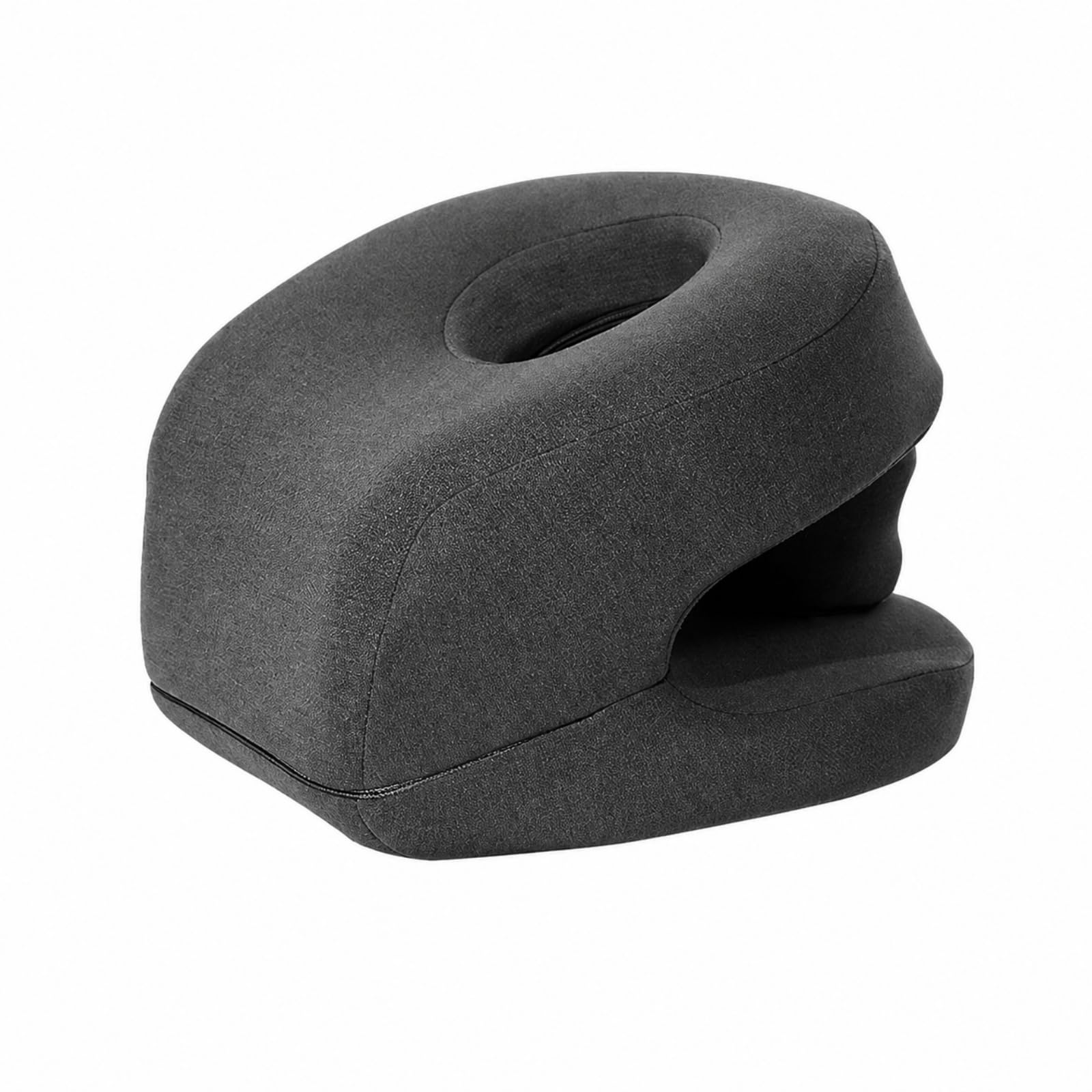 Almohada Ergonómica con Núcleo Espuma Viscoelástica Ergonómico Cojín Espuma Viscoelástica Transpirable para Estudiantes, Viaje, GrisOscuro