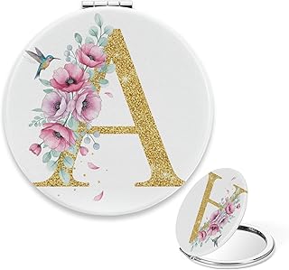 Espejo compacto, con letra A, espejo de viaje...