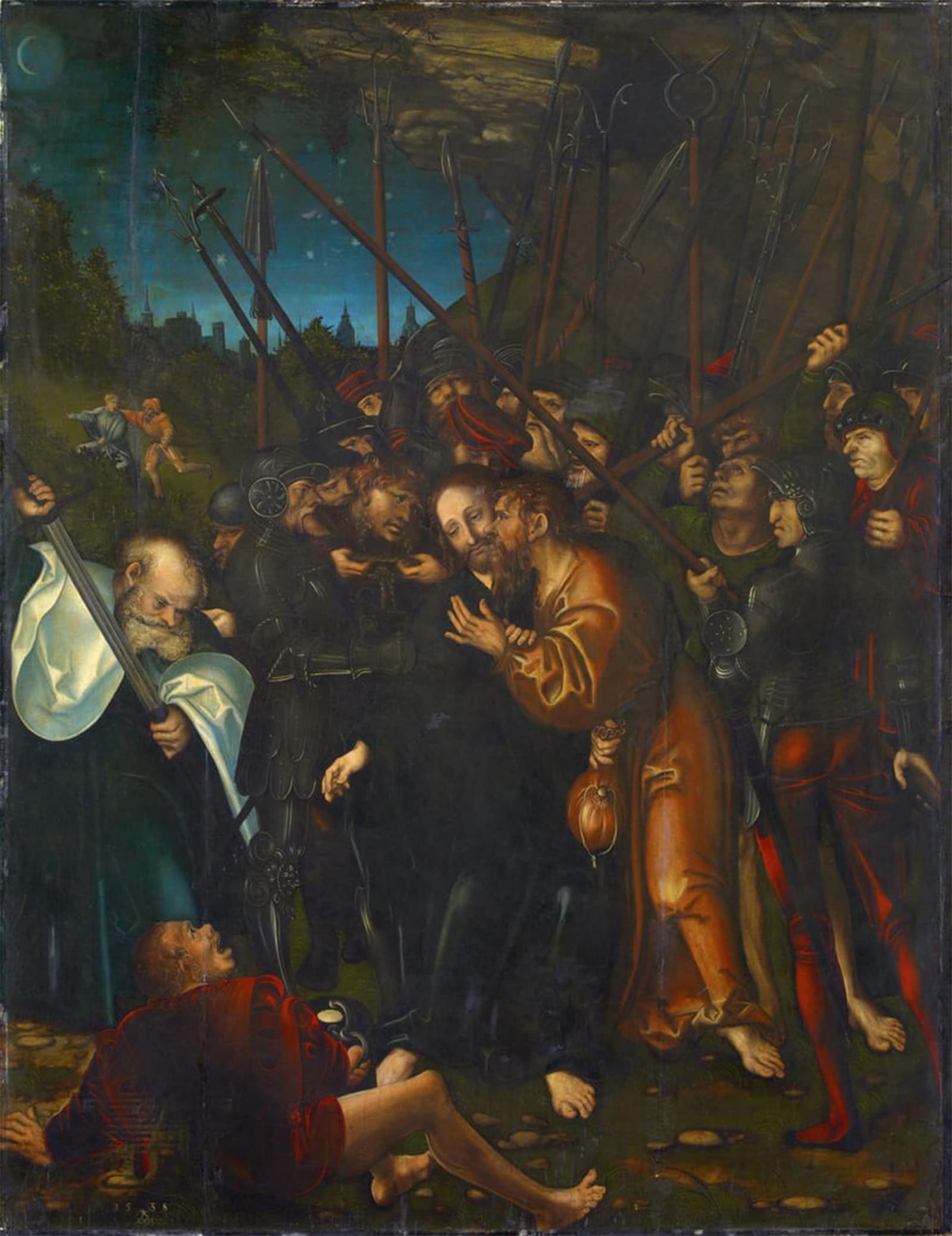 SERENDIPITP Aesthetic Poster Photo Wall Print Retro Picture the Arrest of Christ by Lucas the Elder Cranach Modern Wall Artwork for Home Decor 60x90cm