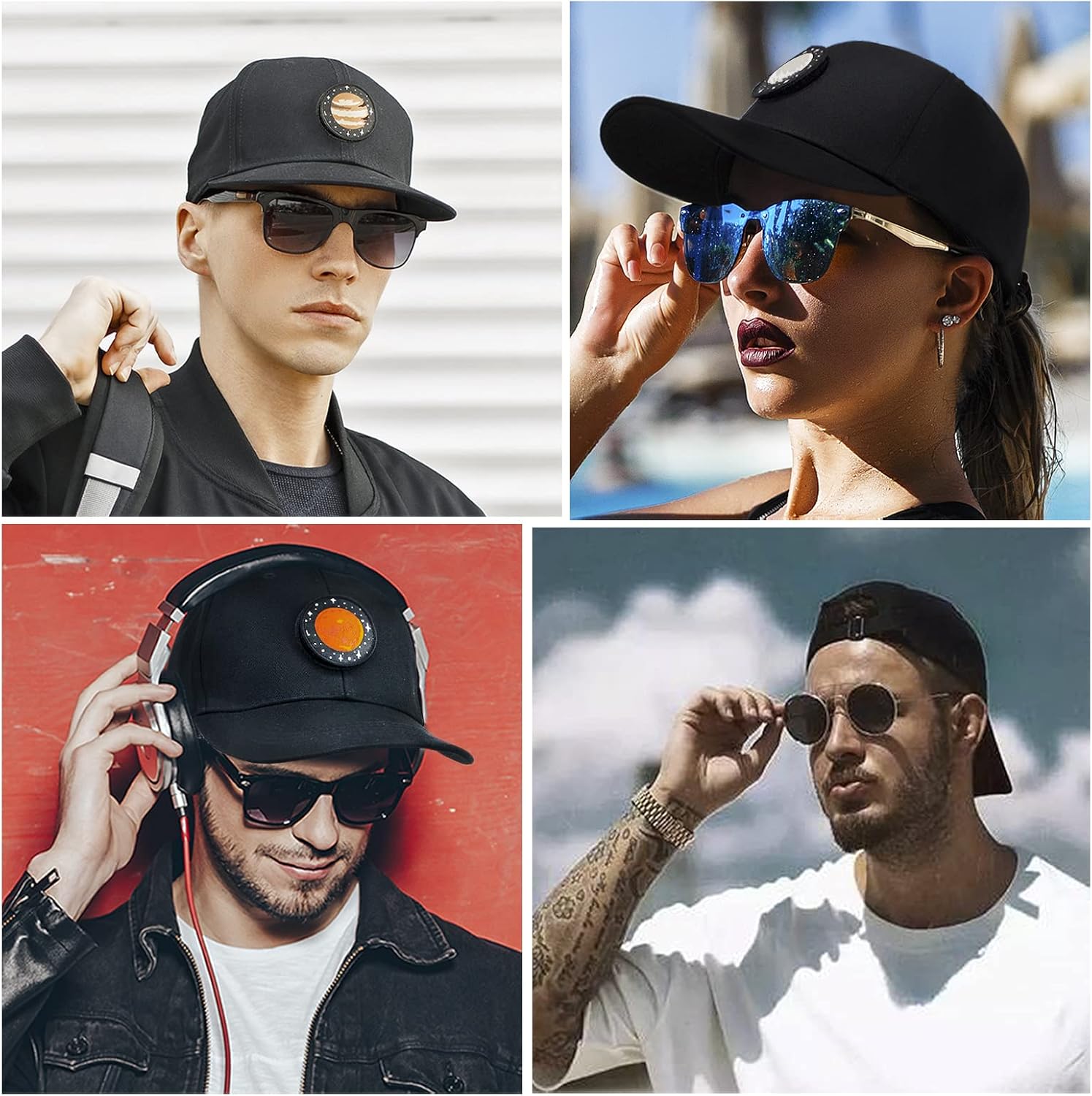 Planets Snapback Hat - 6 Pcs Solar System Patches Included, Adjustable Unisex Baseb... - Image 7