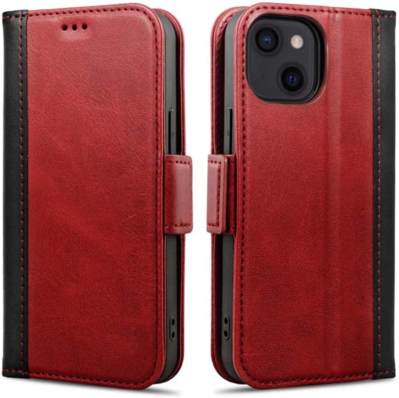 Étui pour iPhone 13 rouge avec cordon pour garder les mains libres en voyage