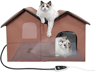 Insulated Cat House with Heating Pad