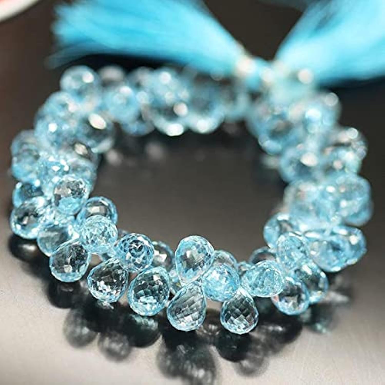 Perles az de couleur bleu ciel évitant les ternissures pour restaurer et magnifier vos bijoux anciens