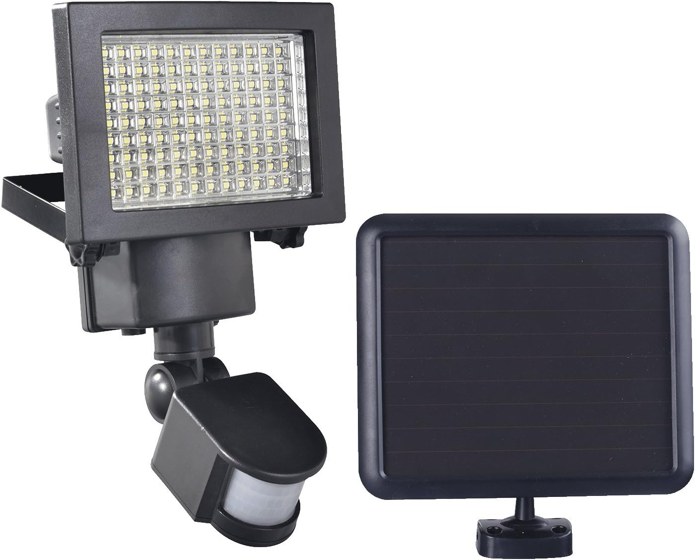 Solar Powered Motion Light - 120 LED with 1100 Lumens Output, 30ft Detection Distance Security Light, All Weather Resistant and Almost Anywhere Mountable.