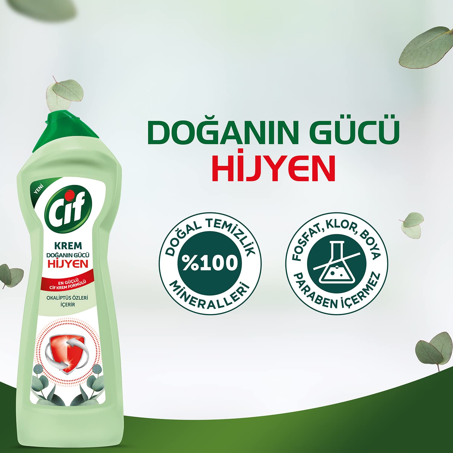Cif Krem Doğanın Gücü Hijyen Yüzey Temizleyici (1 x 675 mL)