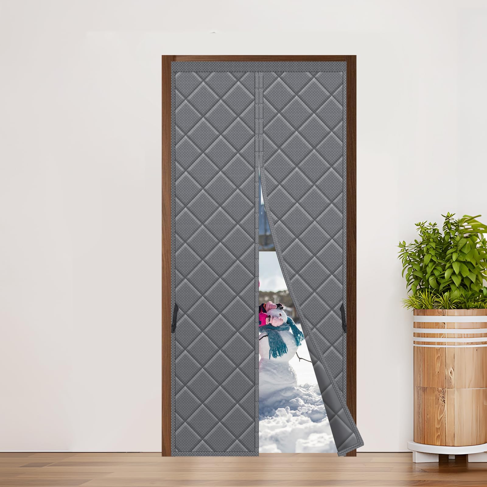 Magnet Wärmeschutzvorhang 100x200cm - Thermo Türvorhang Isolierend