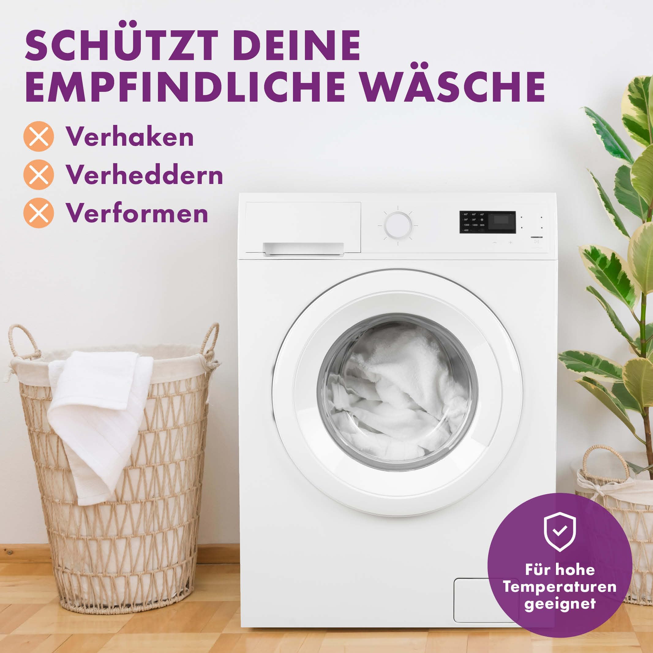 Mesh Waszak Set Van 5, Witte Delicate Duurzame Polyester Waszakken Met Rits Compatibel Met Wasserij Blouse Kousen Kousen Ondergoed Bh En Li