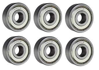 6 Each 6301-ZZ, 6301-2Z, 301SS Shielded Radial Ball Bearing 12X37X12 by SpinCo