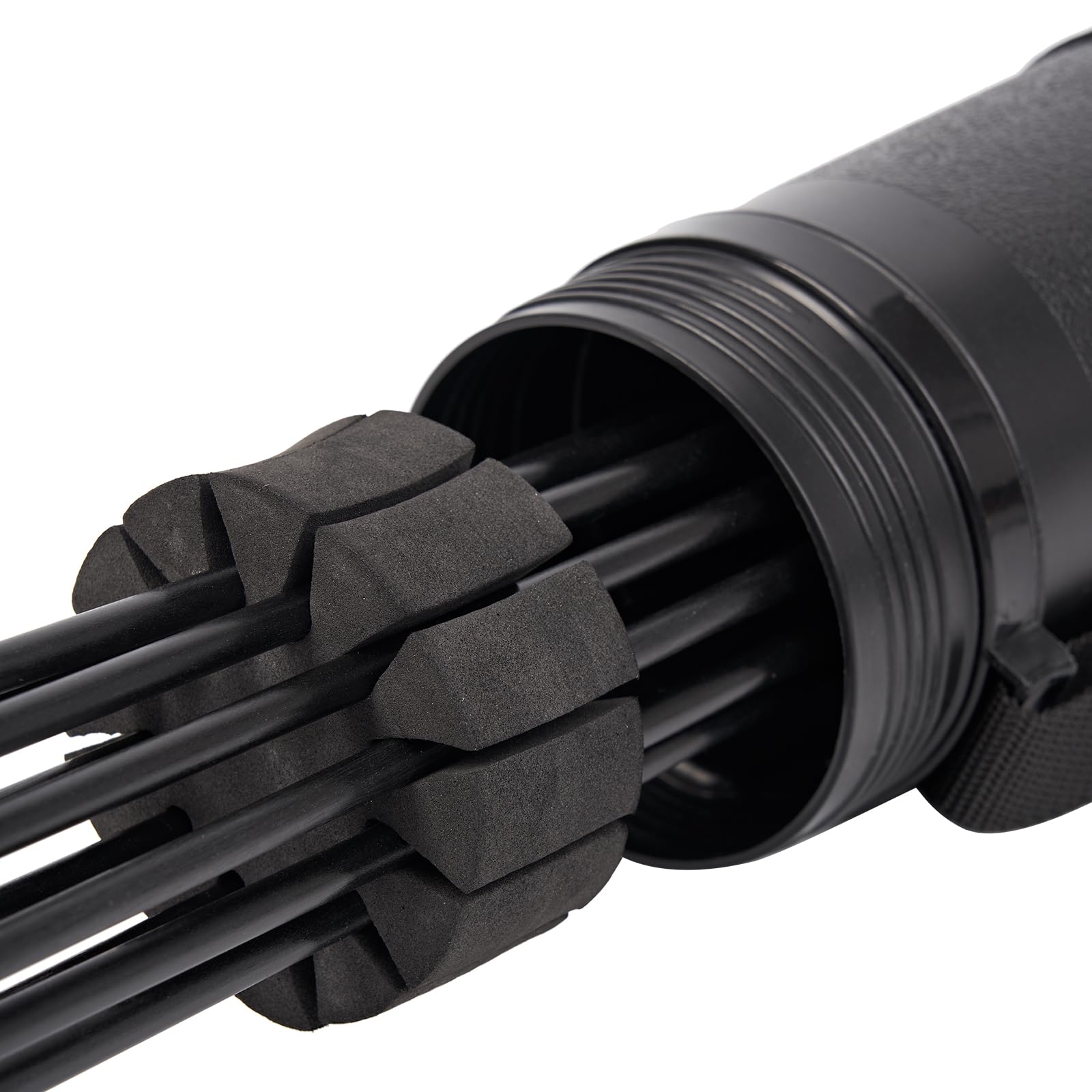 Toparchery Carquois pour flèches tubes, 63 à 100 cm, en plastique, avec séparateur de flèches EVA, accessoires de tir à l'arc