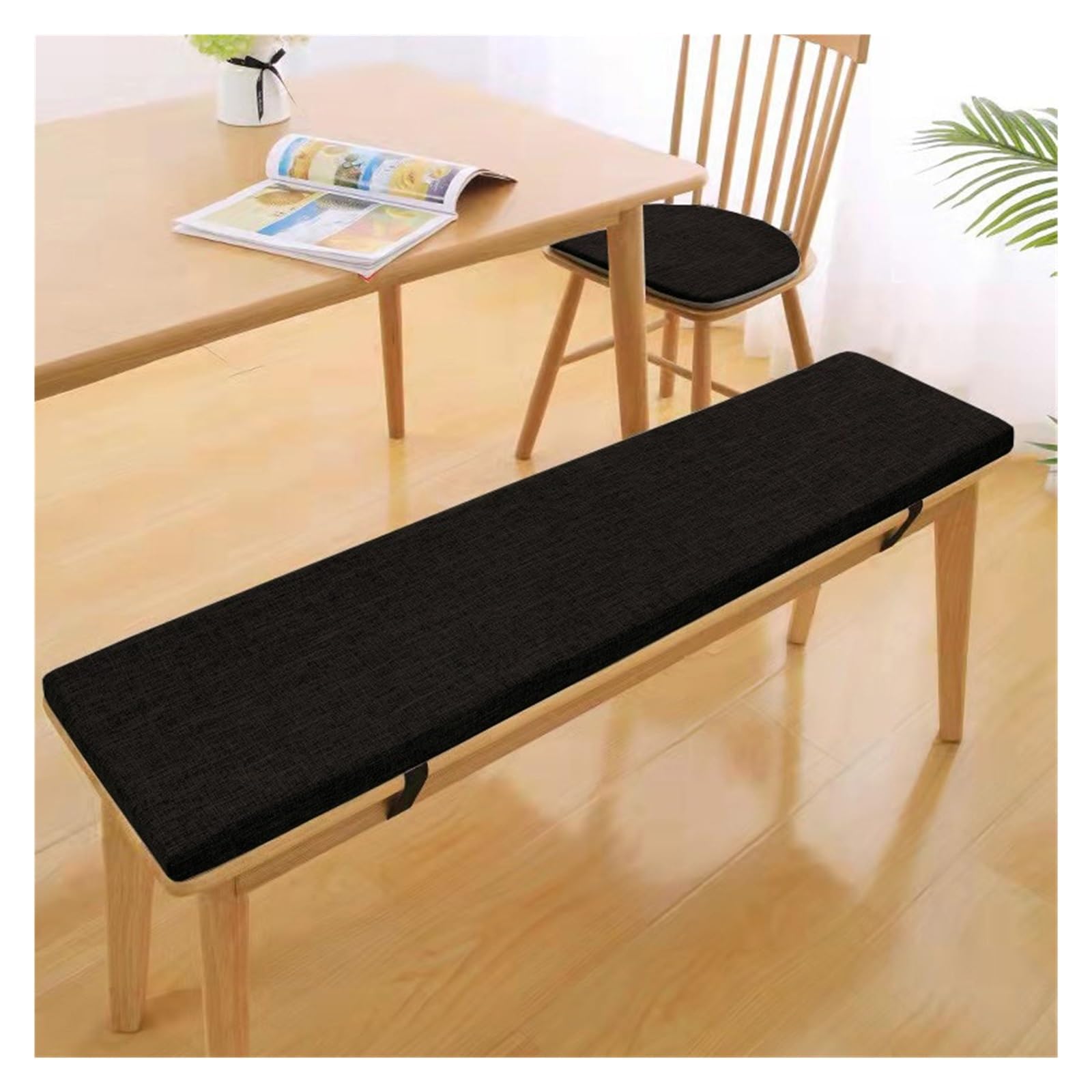 Coussin de siège en fourrure haut de gamme pour grand banc de terrasse