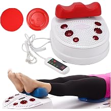 Foot Massager Machine, Fitness Blood Chi Machine, Swing Foot Massager with Wire Control, Massage for Vitality Aerobic Exercise Leg Shake Master with Padded Ankle Rest Red
