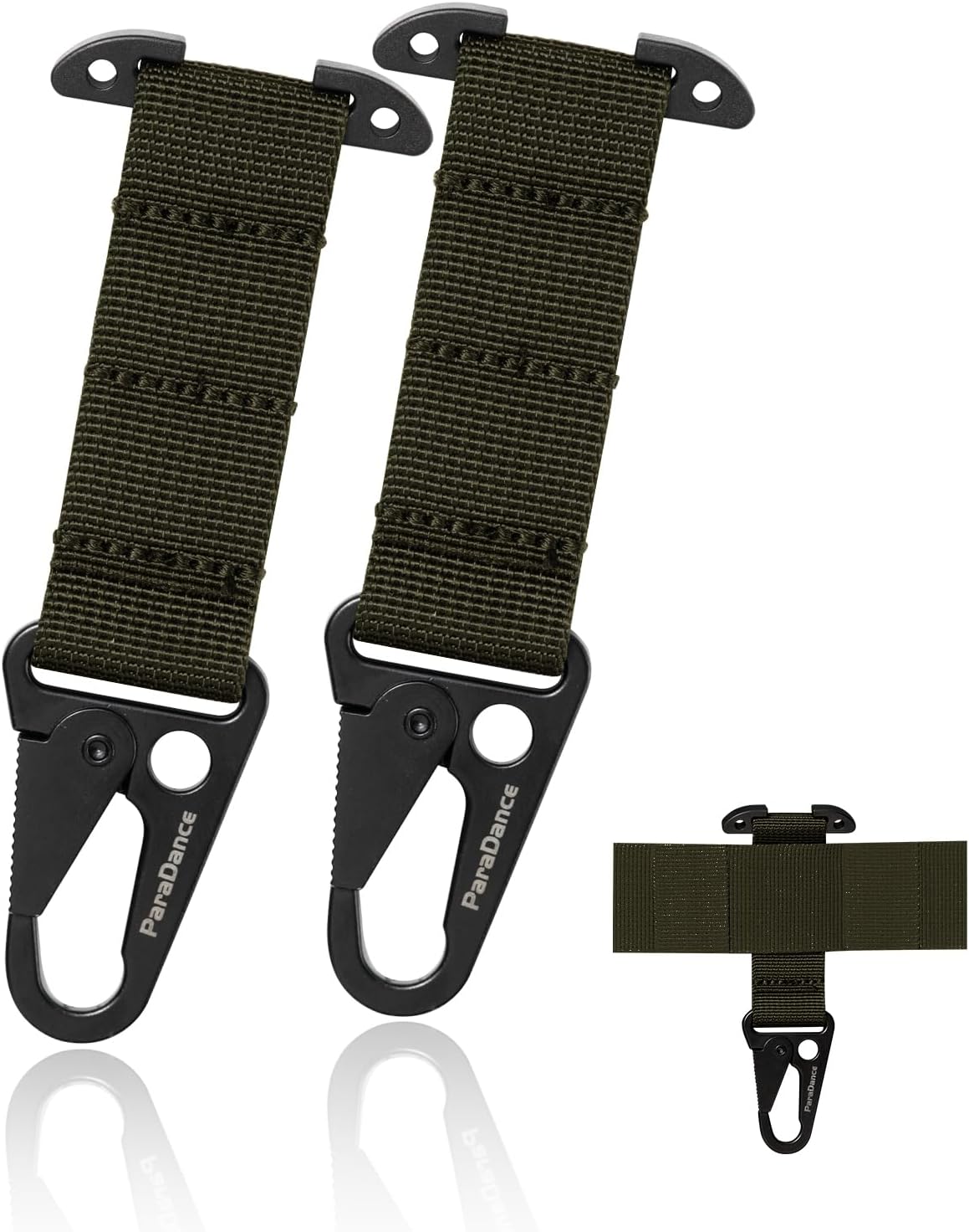 2-Pack Tactical MOLLE Clips Glove Holder & T-Mount Clash Hook – Quick Release Gear Clip for Belts, Vests & Plate Carriers