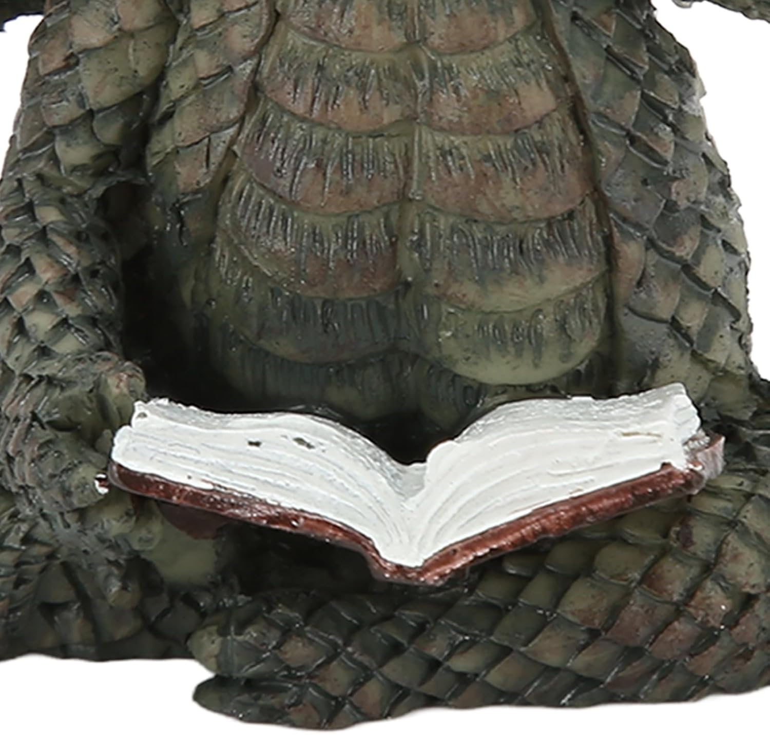 Zerodis Baby Dragon Reading Book Statue, Garden Dragon Statue Resin Dinosaur Outdoor Sculptures Yard Art Dragon Sculpture Figurines Cute Dinosaur Holding Butterfly Figurines