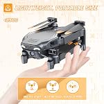Foldable Drones for Kids Beginners - With 1080P HD Camera, FPV Remote Control Quadcopter, One Key Start/Land, Altitude Hold, 2 Batteries RC Helicopter Toys Gifts for Boys (Black)