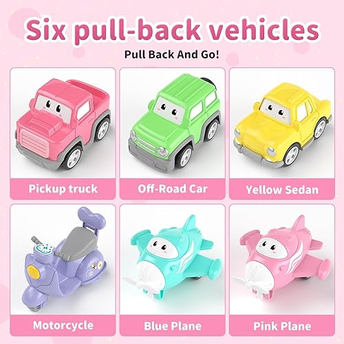 Miniatura 7 de Juguetes para niñas de 1, 2, 3 años, camión de transporte 7 en 1 con luz y música, juguetes para niñas pequeñas de 1 a 3 a 4 años, camiones de