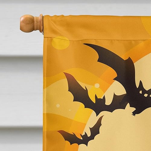 Miniatura 9 de Caroline's Treasures BB4291GF - Bandera de Halloween para jardín, Laika Spitz de Siberia Occidental, bandera decorativa para patio exterior, obras